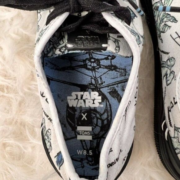 Star Wars x Toms Star Wars Sketch Print Shoes TRVL Lite Low Men's Size 8.5 W - Picture 4 of 9
